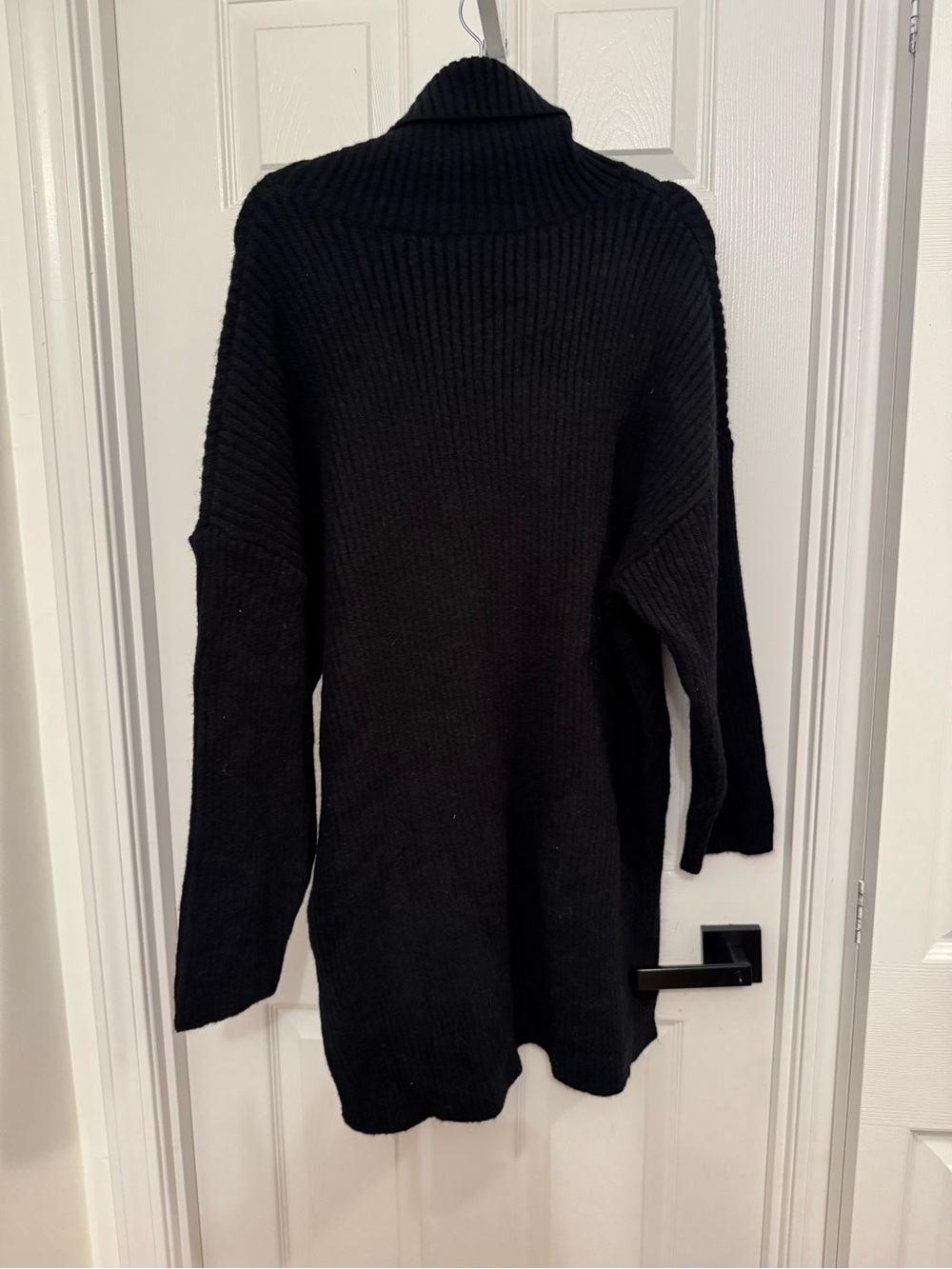 NWT LILLUSORY Womens Turtleneck Oversized Black Sweater Dress - Picture 5 of 6